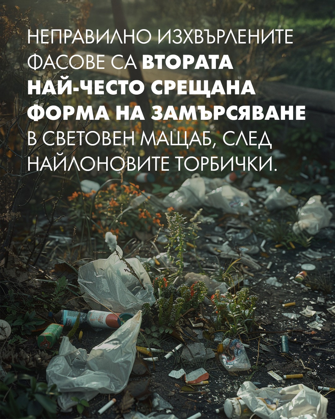 Плакат с информация за втория най-често срещан замърсител на природата